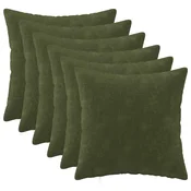 Vidaxl Prevleka za blazino 6 kos HEERLEN Zelena 30 x 30 cm Mikrofibra