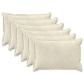 vidaXL Prevleka za blazino 6 pcs HOUTEN Krem 50 x 70 cm Mikrofibra