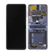Samsung Galaxy Z Flip F700N - LCD zaslon + steklo na dotik + okvir (zrcalno vijolicen) - GH82-22215B, GH82-22347B Genuine Service Pack