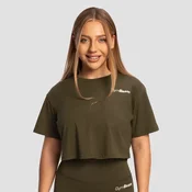 GymBeam Women‘s Limitless Cropped T-Shirt Espresso