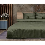 shumee Posteljnina iz damasta, olivna, 1 cm, 220x200+2x70x80 matex