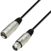 Adam Hall Mikrofonski kabel, 10 m, črnebarve, ženski XLR-konektor/moški XLR-konektor