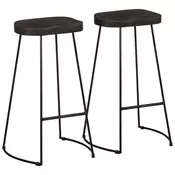 Vidaxl vidaXL Barski stoli 2 kosa črni 45x40x78 cm masiven mangov les