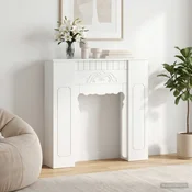 vidaXL Okvir kamina Bela 93 x 20 x 89 cm Inženirski les