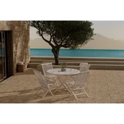 Venture Design Jedilna garnitura Miza 120x75 cm 4 Stoli 62x89x50 cm Beljen les