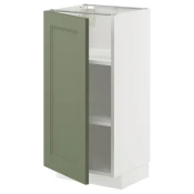 METOD Podni element s policama, bela/Axstad sivozelena, 40x37 cm