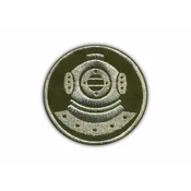 shumee Našitek Diver (olivno-srebrn) - Samolepilna podlaga - Vezen našitek/značka/emblem
