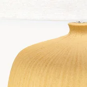Namizna svetilka Kare Luma, rumena, bombaž/keramika, 70 cm, E27 - Dnevna soba/jedilnica - Skandinavski - rumena, bela - Tkanine/tekstil