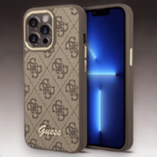 Guess Ovitek Guess Vintage brown za iPhone 14 Pro (GUHCP14LHG4SHW)
