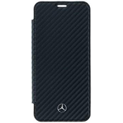 Mercedes - Samsung Galaxy S9 G960 Booklet Case Dynamic Line Carbon - Black (MEFLBKS9CFBK)