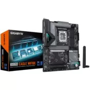 GIGABYTE Mainboard Desktop B860 EAGLE WIFI6E (LGA1851, 4x DDR5 256GB, 1x PCI-E 5.0 x16x16, 2x PCI-E 4.0 x16x1, 1x M.2 PCIe 5.0, 2x M.2 PCIe 4.0, 4x SATA, 1x HDMI, 1x DP, 1x USB Type-C, 1x USB 3.2 A, 4x USB 2.0, Wi-Fi 6E, 2.5GbE LAN, ATX) - B860 EAGLE WIFI