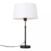 Namizna svetilka črna z odtenkom bele barve 35 cm nastavljiva - Parte