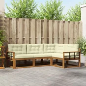 Set vanjskih sofa 4 kom. Prirodna i krem
