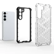 shumee Ovitek Honeycomb za Samsung Galaxy S23+ armoured hybrid cover prozoren