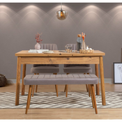 HANAH HOME Trpezarijski set Santiago Atlantice Soho Grey