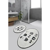 Lessentiel Maison Set 2 prostirke za kupatilo Crno-Beli