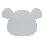 Lässig Podlaga za skledo - silikon - Little Chums Mouse - siva
