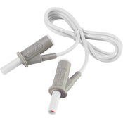 VOLTCRAFT Visokofleksibilni varnostni merilni kabel [lamelni vtič 4 mm-lamelni vtič 4 mm] 1 m bele barve MSB-501 10 A