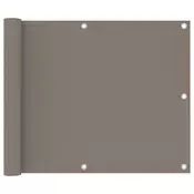 Vidaxl vidaXL Balkonska pregrada, sivo-rjava, 75x500 cm, blago Oxford