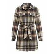 Cupshe Dolga srajca Plaid Collared Long Sleeve črna