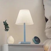 Rotaliana Dina+ T1 LED namizna svetilka za polnjenje svetlo modra - Dnevna soba/jedilnica - Dizajn - bela, prozorna, svetlo modra - Kovina