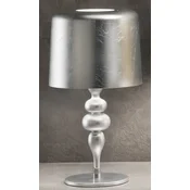 Casa Padrino luxury Art Deco table lamp silver A� 50 x H. 180 cm - Round Art Deco desk lamp with aluminum lampshade - Luxury table lamps - Luxury quality - Made in Italy