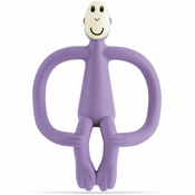 Matchstick Monkey Teething Toy and Gel Applicator grizalo s krtačko 2v1 Purple 1 kos