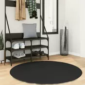 Tepih HUARTE kratkih vlakana mekani i perivi crni O 120 cm