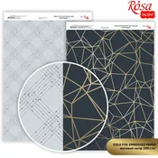 Papirji za scrapbooking Polygon A4 - gold polygon