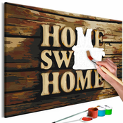 Slika za samostalno slikanje - Wooden Home 60x40