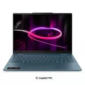 LENOVO Yoga 7 2-v-1 prenosnik z AMD Ryzen AI 7 445, 14-palčni WUXGA OLED zaslon na dotik (MT), 32 GB RAM, 1 TB SSD, integrirana grafika (UMA), Windows 11 Home, barva tidal teal, 3-letna garancija