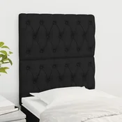 Vidaxl vidaXL Vzglavja za posteljo, 2 kosa, črna, 80x7x78/88 cm, blago