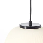 Brilliant Kaizen viseča svetilka, O 25 cm, opal, steklo - Dnevna soba/jedilnica - opal, mat črna