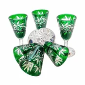 Marika Kozarci za vodko iz smaragdnega kristala 40 ml Olive Grinder