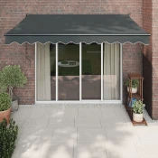 Automatska tenda na uvlacenje antracit 3,5 x 2,5 m