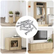 vidaXL Potrdilni vijaki 12 pcs srebrna Kovina