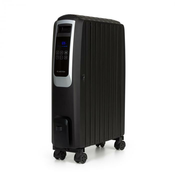 Klarstein Thermaxx Noir, radiator na olje, 2500 W, 10 – 30 °C, 24-ur, časovnik, daljinski upravljalnik, črna barva (DSM6-Thermx-Noir)