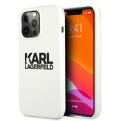MASKA Karl Lagerfeld KLHCP13LSLKLWH iPhone 13 Pro / 13 6.1 Silicone Stack Logo white / white