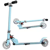Northix Otroški skiro z nastavljivo višino, zložljiv, moder, 2 kolesa, Kick Scooter