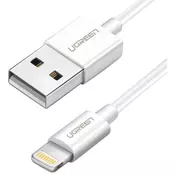 UGREEN US155 USB-A/Lightning Cable 2.4A 0.5m (bialy)