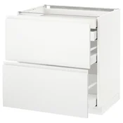 METOD/MAXIMERA Podstav omr 2lč/2nzk/1sre/1vsk prd, bela/Voxtorp mat bela, 80x60 cm