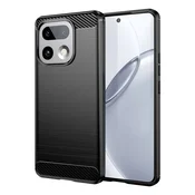 AVIZAR Ovitek za Realme 16 Pro Plus Učinek Karbona Mehka Zaščita proti Udarcem, Črna, (5000274190)