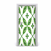 tulup.si Samolepilni tapete na vratih Zeleni listi 85x205 cm