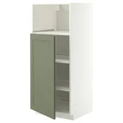 METOD Visoki element za ugradne uredaje, bela/Axstad sivozelena, 60x60x140 cm