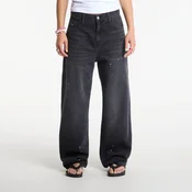 Jeans Carhartt WIP W Arin Pant Black Destroy Wash, Splatter 27