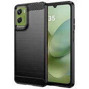 TPU gel ovitek Brushed Carbon za Motorola Moto G06 - črn