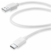 Kabel USB CELLULARLINE, USB-C, 0.60m, bel