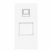 Orno rj45, modularna vtičnica 22.5x45mm rj45 cat 5e, bela