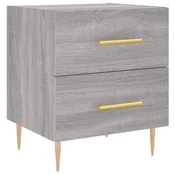 Vidaxl Nočna omarica siva sonoma 40x35x47,5 cm inženirski les