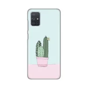TELEMPIRE Silikonska maska Print za Samsung A715F Galaxy A71 Cactus šarena